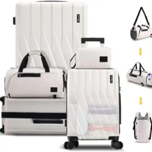 3 Piece Hardshell Luggage Set Spinner Wheels TSA Lock, 20" Carry on  Fitness Duffel ,Toiletry Bag